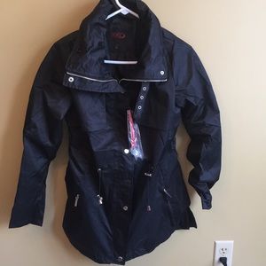 Black Hooded Anorack Jacket
